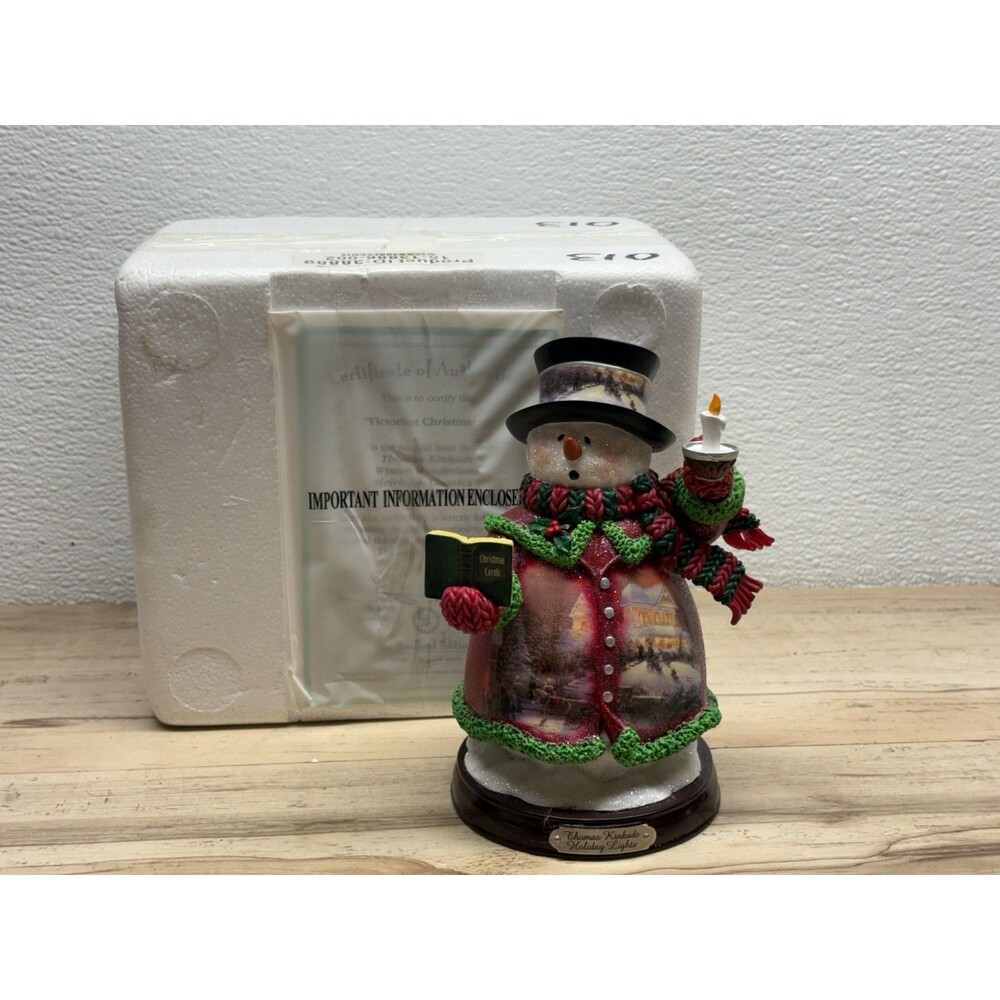 2004 Thomas Kinkade Victorian Christmas II Snowman Bradford Collection